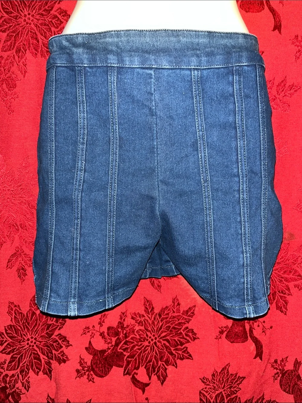 Denim Look Blue Shorts